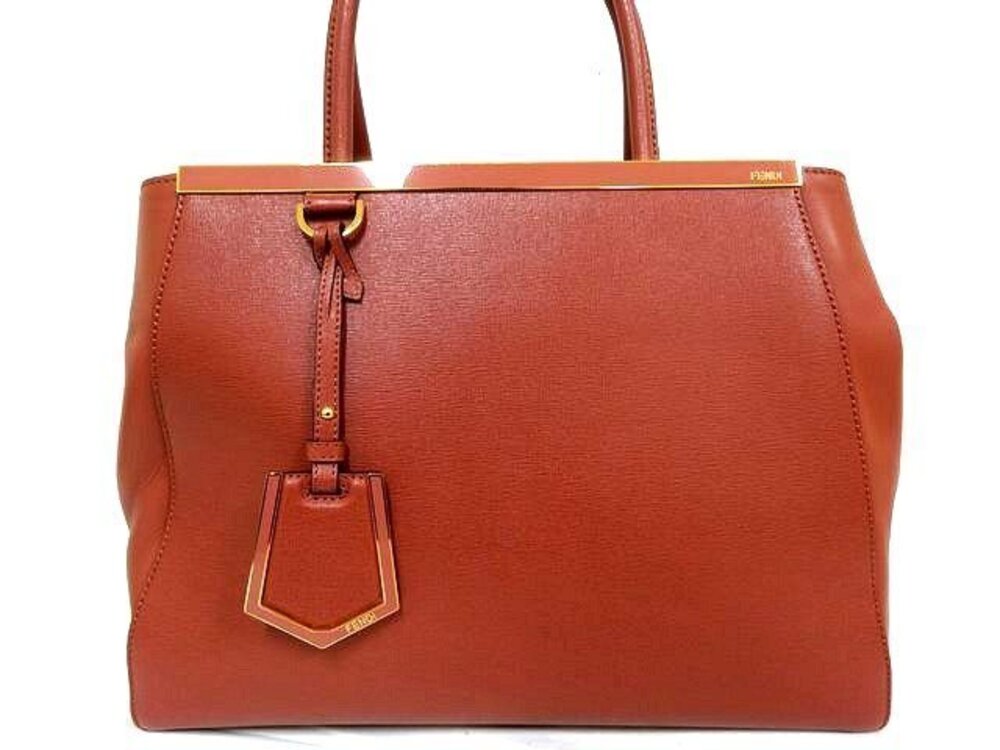 Fendi Toujours Leather 2Way Shoulder Bag Red